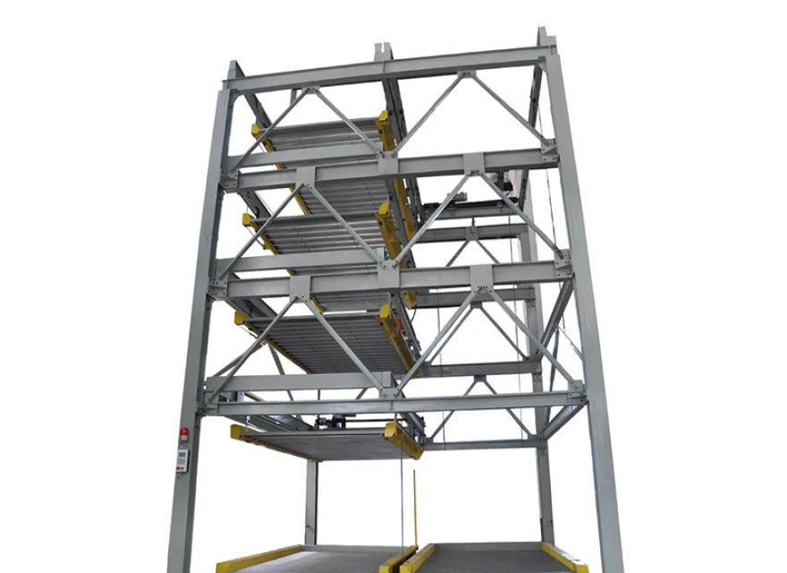Estacionamiento de rompecabezas de cuatro a seis pisos