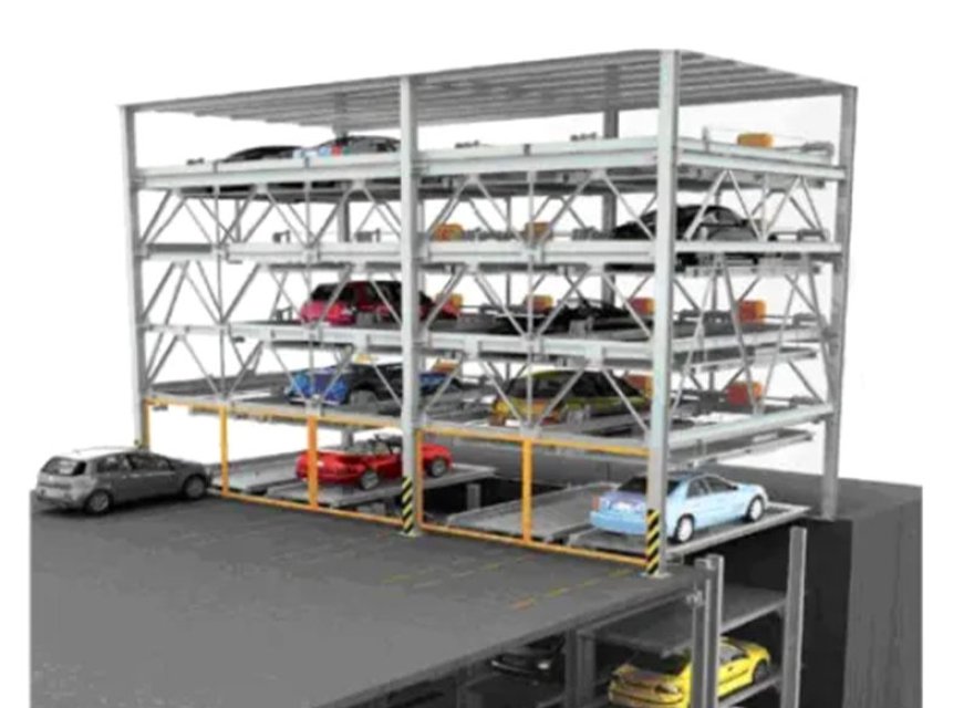 Estacionamiento de rompecabezas subterráneo y subterráneo